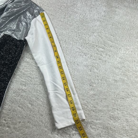 Two in a Castle geometric colorblock long sleeved shift dress, 11 - Picture 6 of 8